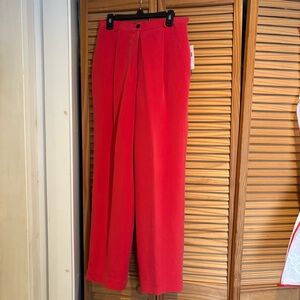 Vintage 100% Silk Pants Due Per Due size 8 Elegant coral work wear career office
